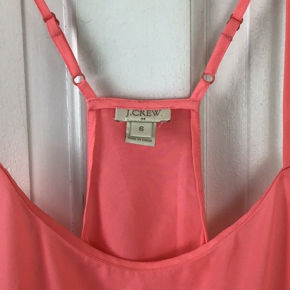 J. Crew Coral racerback blouse tank style 58877 size 6 - Picture 2 of 5